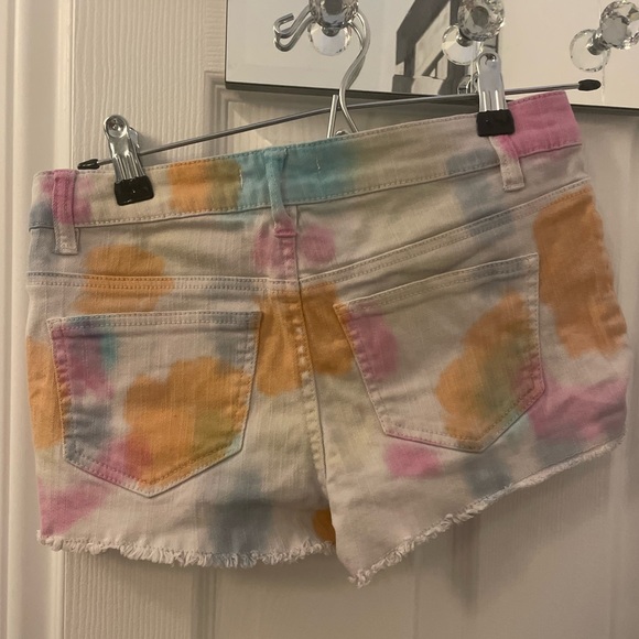 Love Fire multi Coloured Tie dye Short shorts - Picture 3 of 3
